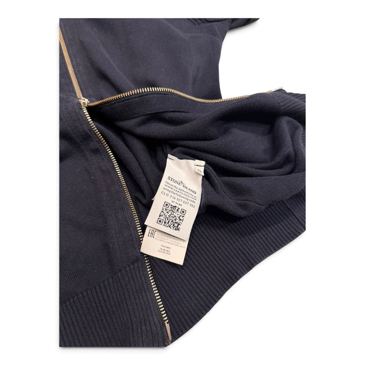 Stone Island Knitted Full Zip Up Jumper Navy (M)