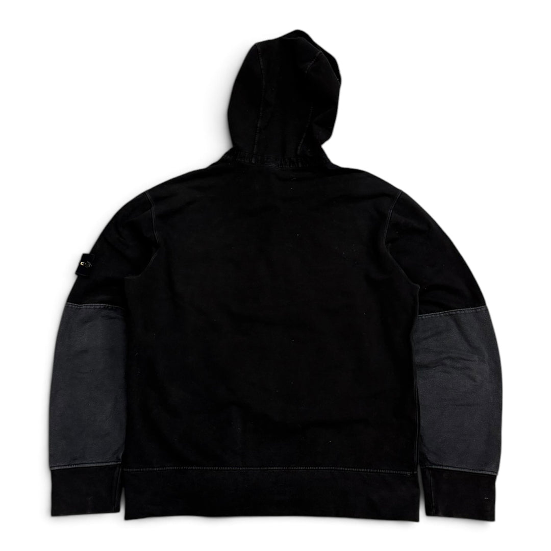 Vintage Stone Island Full Zip Up Hoodie Black (XXL)