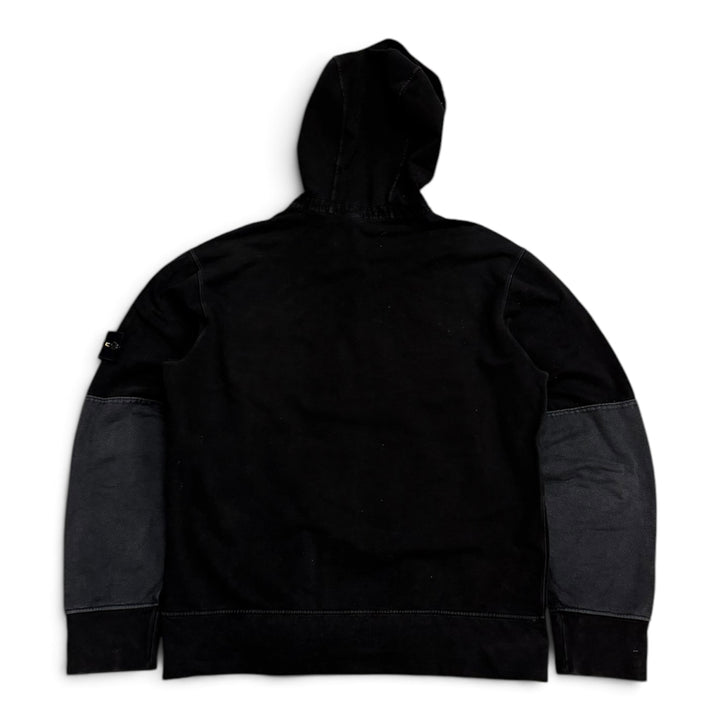 Vintage Stone Island Full Zip Up Hoodie Black (XXL)