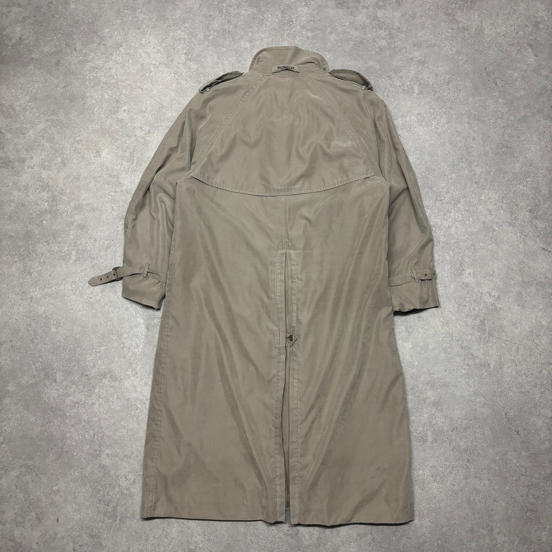 Vintage Burberry Khaki Trench Jacket With Liner (XL)