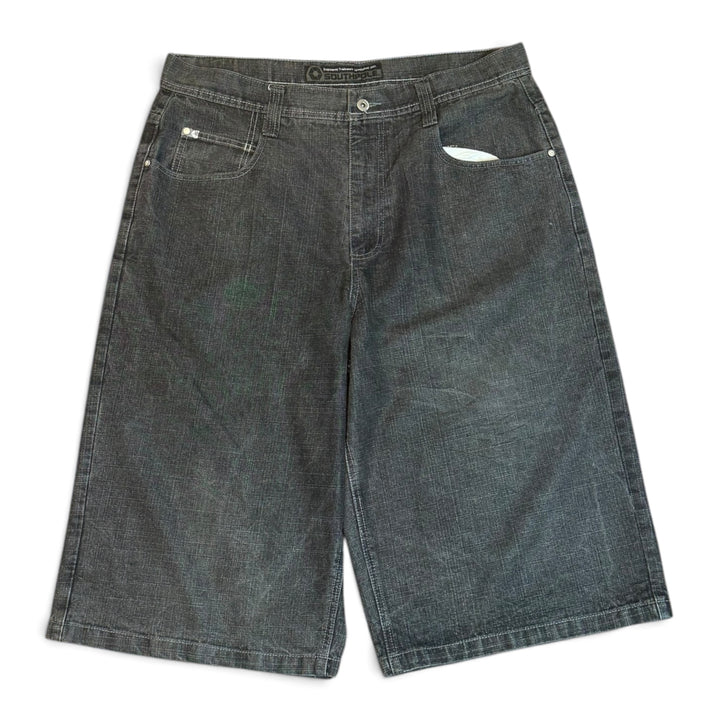 Vintage South Pole Black Baggy Denim Shorts (38)