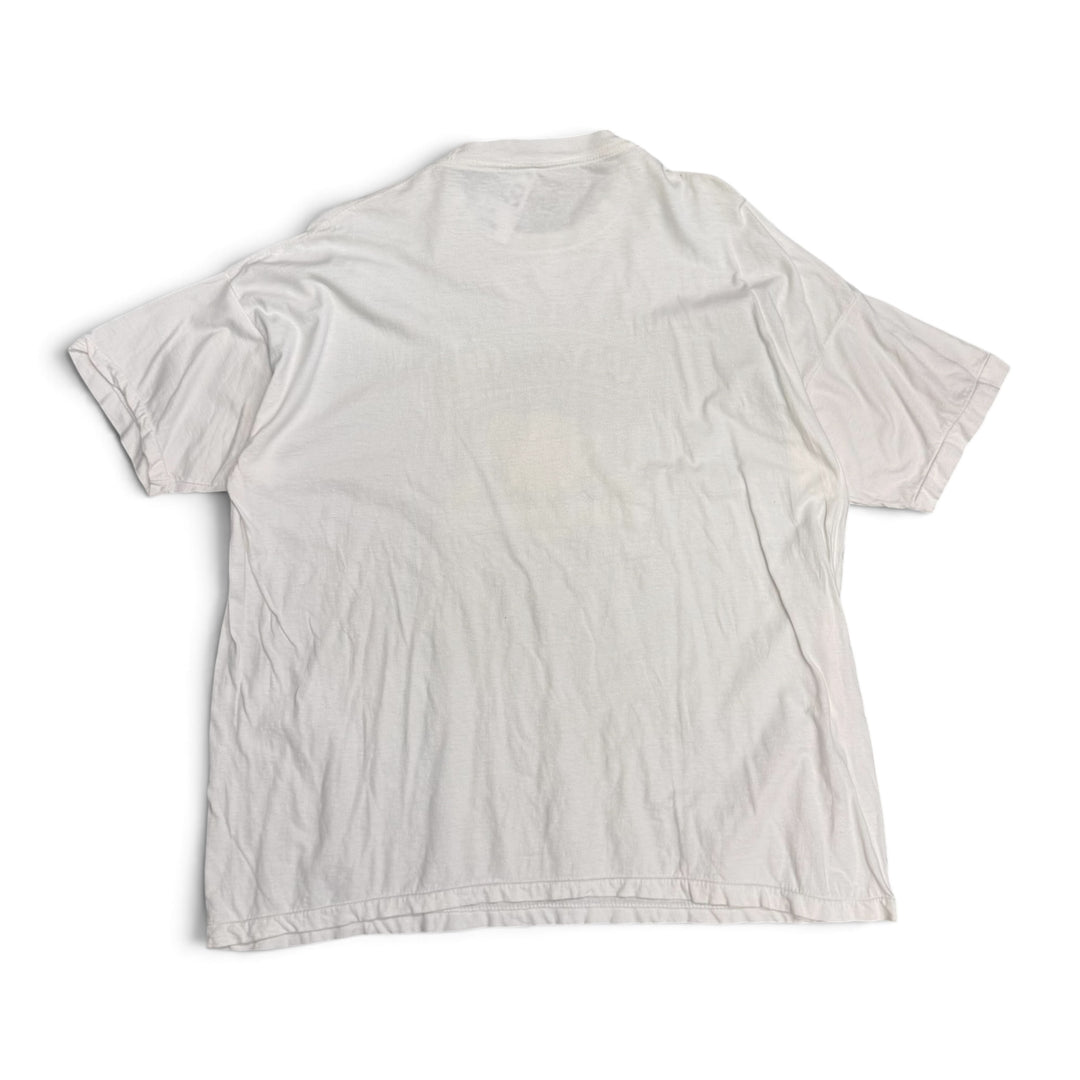 Vintage Lazy Guys Club Graphic T shirt White (XXL)