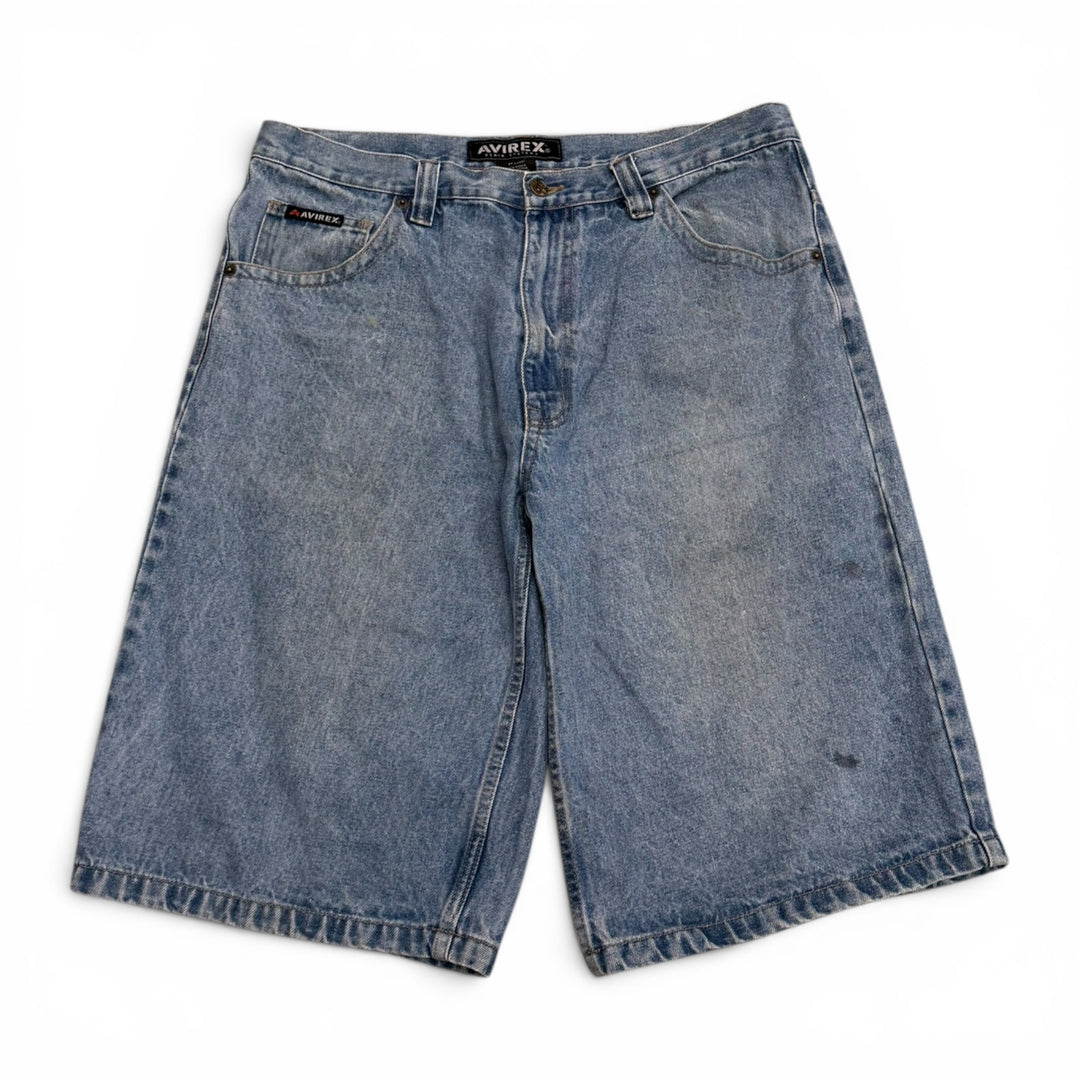 Vintage 90's Avirex Baggy Shorts Blue (36")