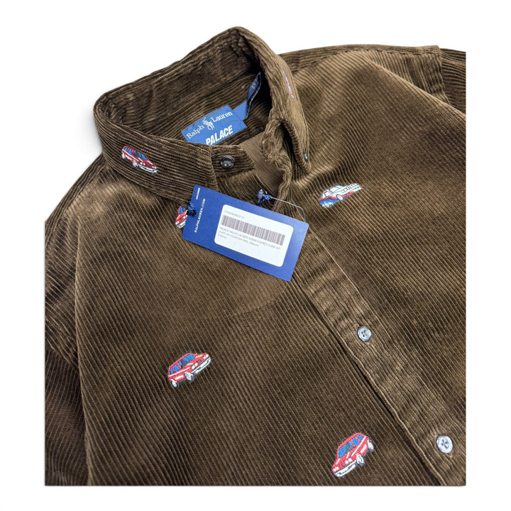 Palace x Polo Ralph Lauren Brown Corduroy GTI shirt (M)