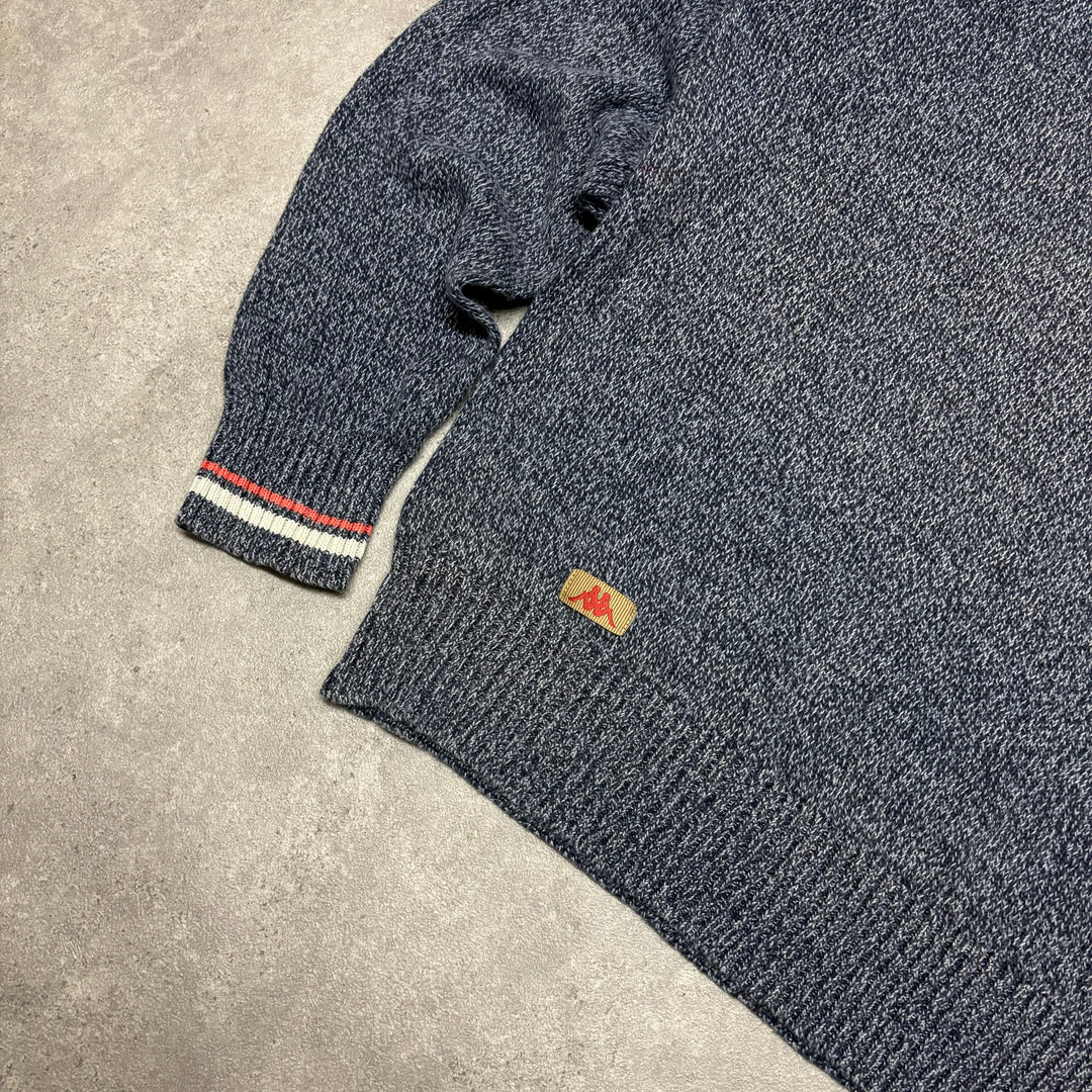 Vintage Kappa Blue Knitted Jumper (XL)