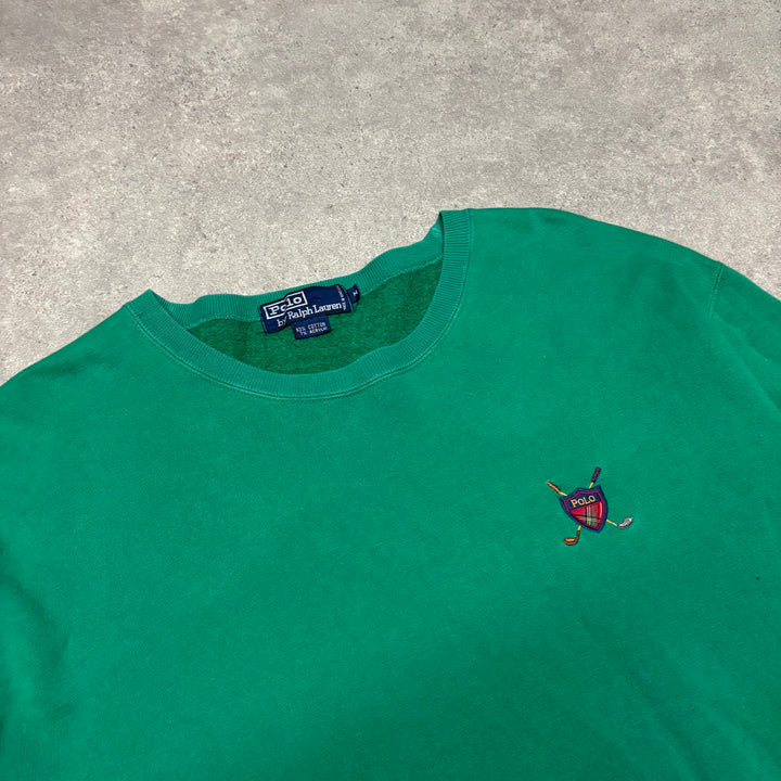 Vintage Polo Ralph Lauren Golf Green Sweatshirt (M)