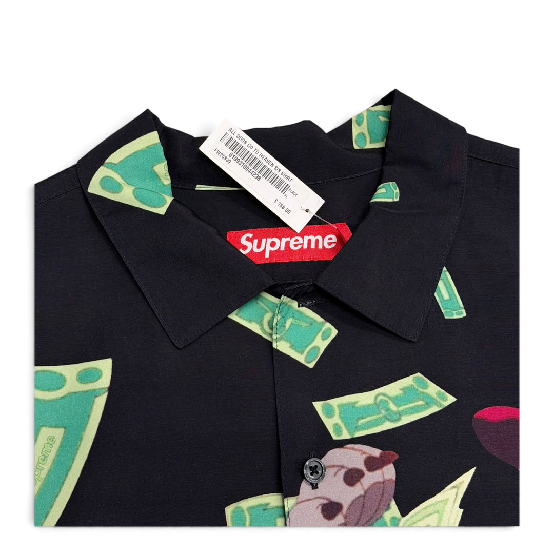 Supreme Black All Dogs Go To Heaven Shirt (XL)