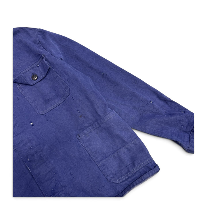 Vintage Distressed Blue French Chore Jacket (XL)