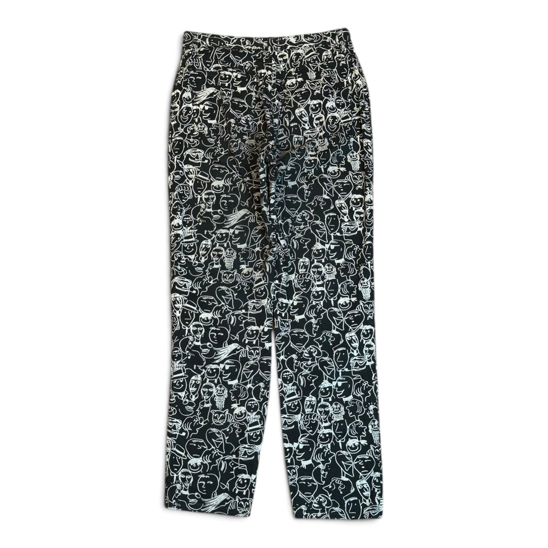 Vintage Moschino Black Patterned Trousers (32)