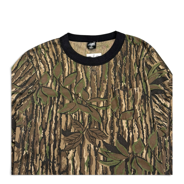 Vintage 90's Camo Long Sleeve T shirt Green (M)