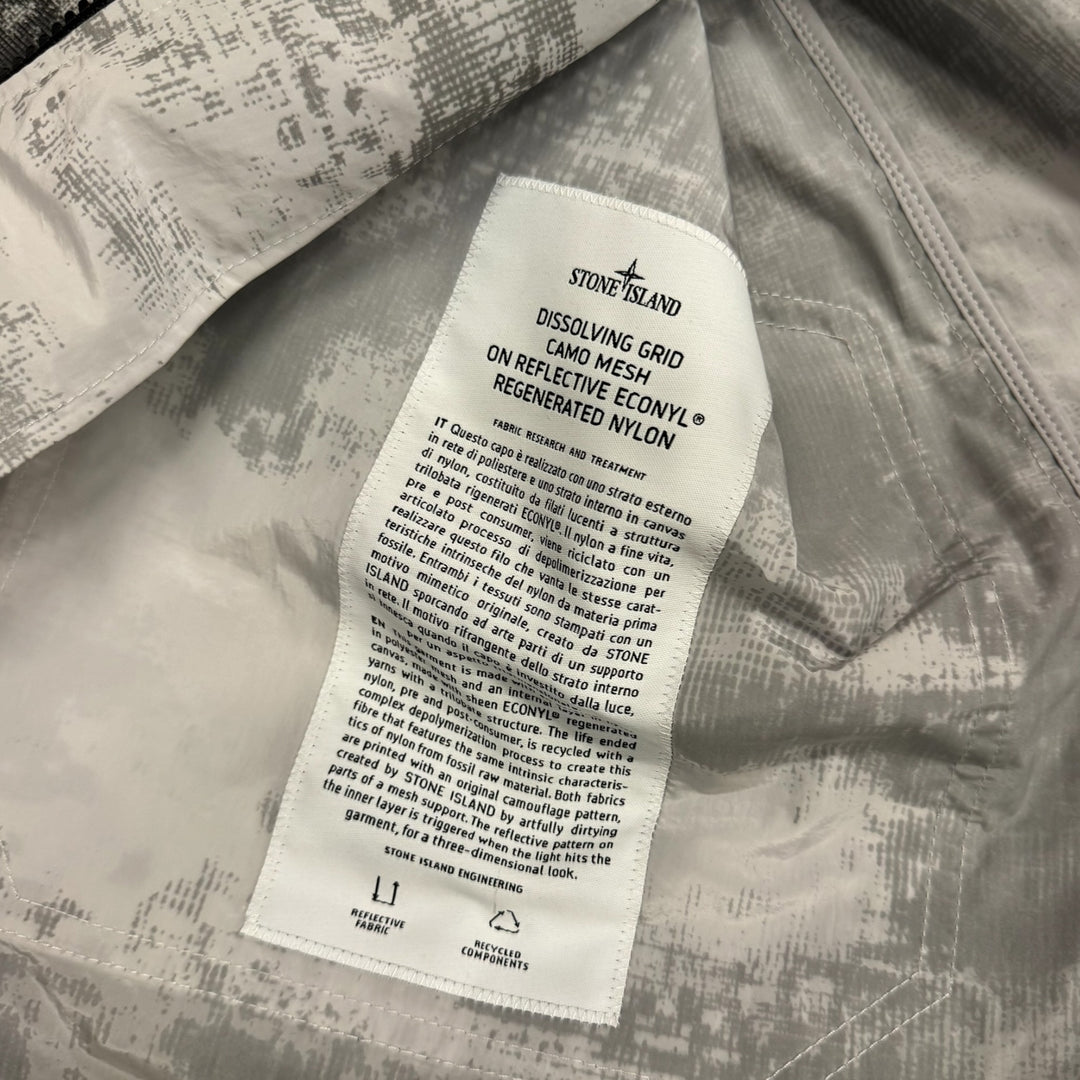 Stone Island Dissolving Grid Camo Mesh Jacket Grey (S)