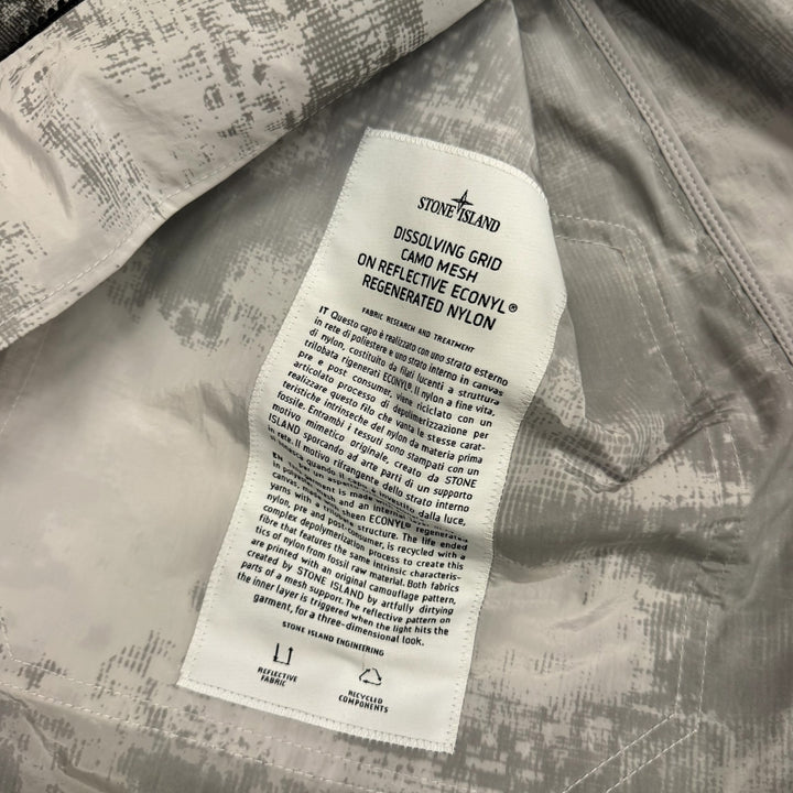 Stone Island Dissolving Grid Camo Mesh Jacket Grey (S)