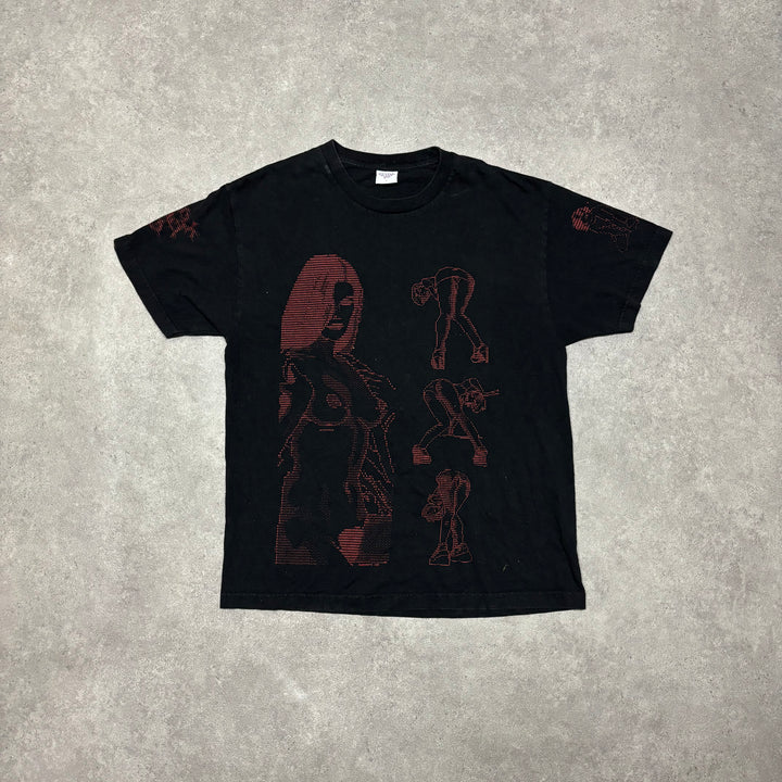 Punkandyo Black Graphic T-Shirt (L)