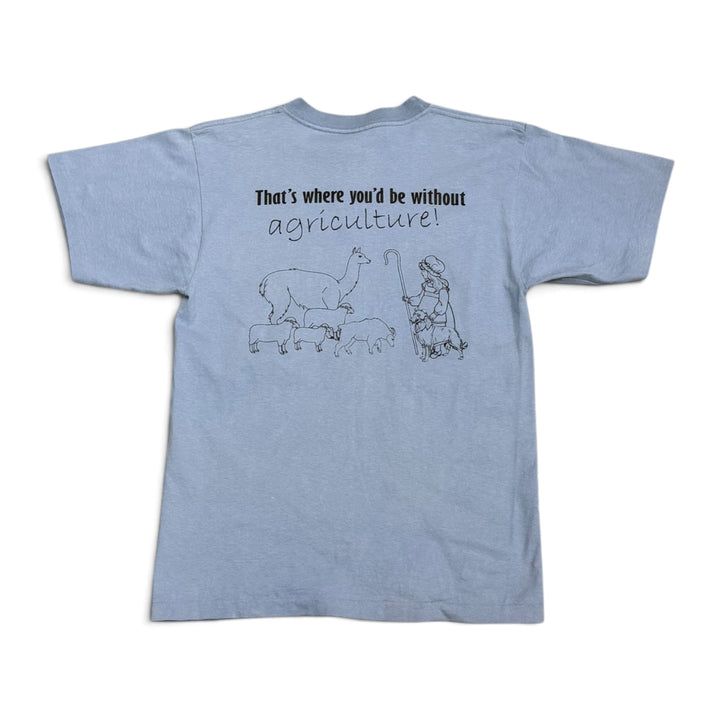 Vintage Hungry & Naked Agriculture T-Shirt Blue (M)