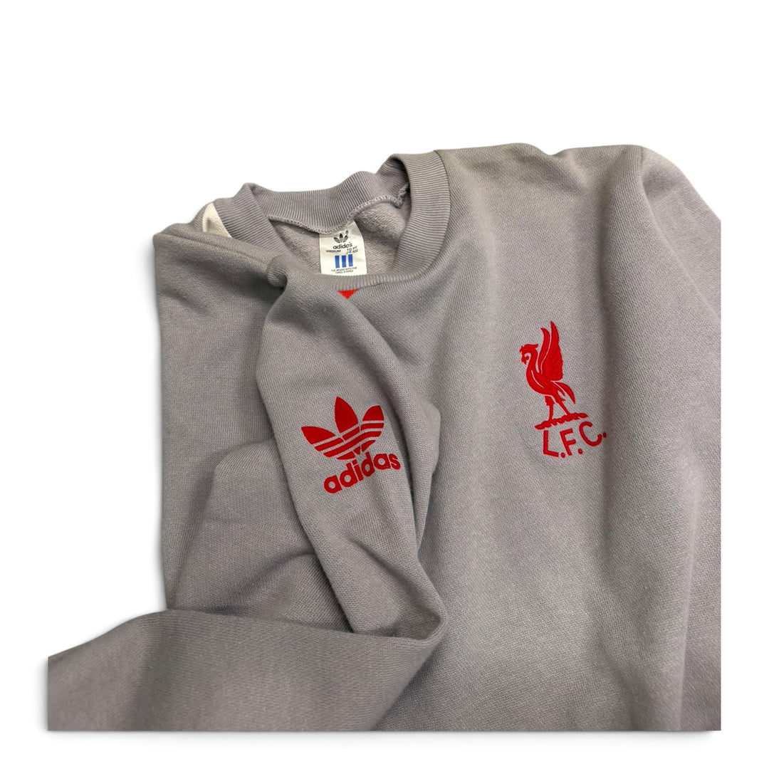 Rare Deadstock 80's Adidas Liverpool Grey Sweatshirt (M)