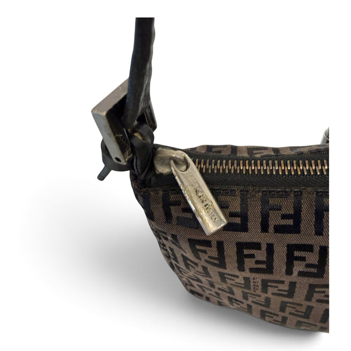 Fendi Zucca Pattern Monogram Mini Handbag Brown