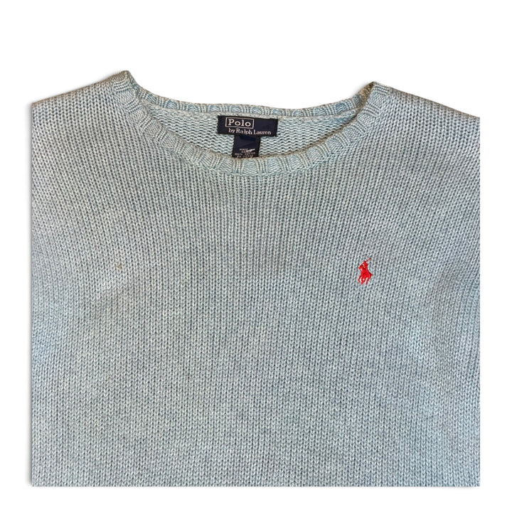 Vintage Polo Ralph Lauren Baby Blue Knitted Jumper (S)
