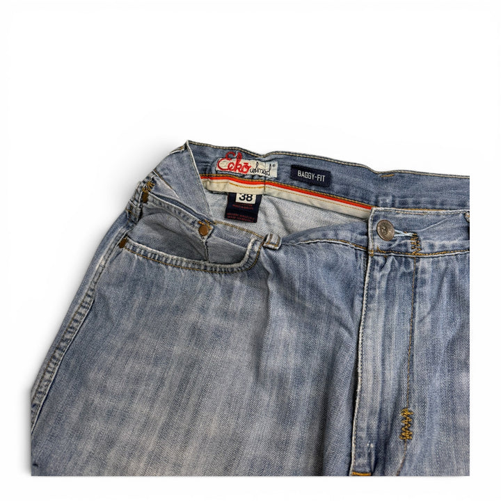 Vintage  90's Ecko Baggy Denim Shorts Blue (38")