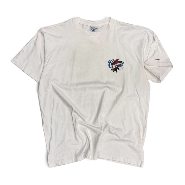 Vintage 90's Single Stitch Iguana Graphic T Shirt  White (XXL)
