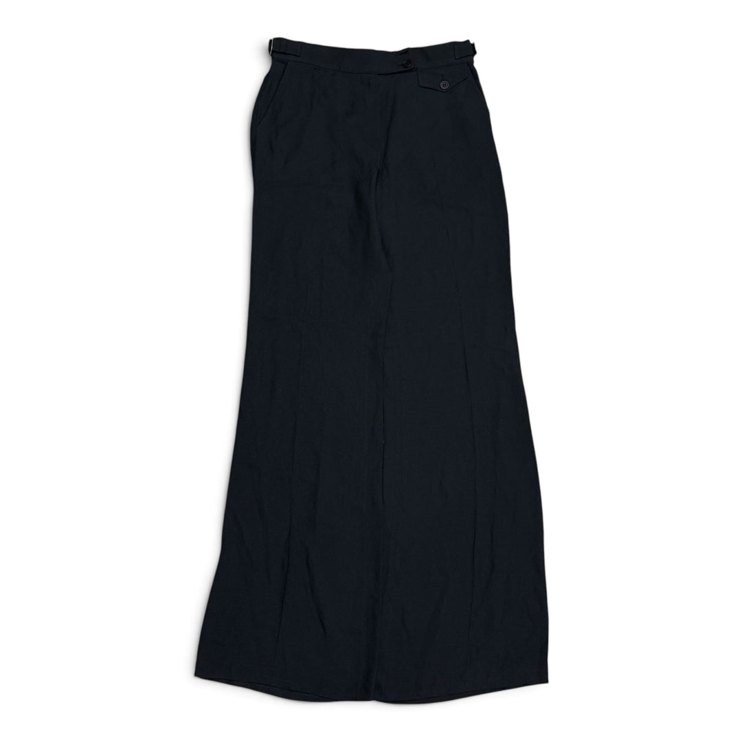Vintage Emporio Armani Linen Flare Trousers Black (30)