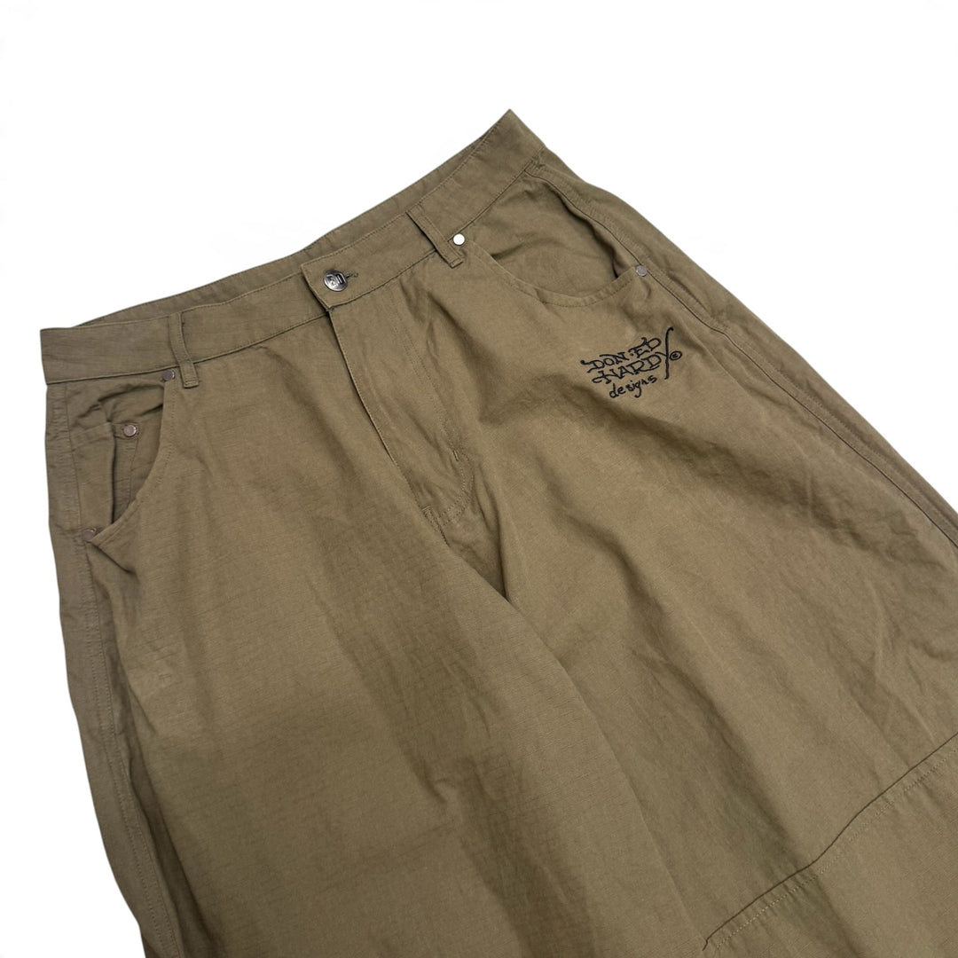 Ed Hardy Baggy Embroidered Trousers Green (S)