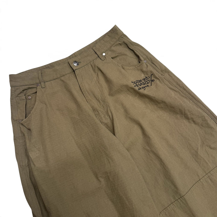 Ed Hardy Baggy Embroidered Trousers Green (S)