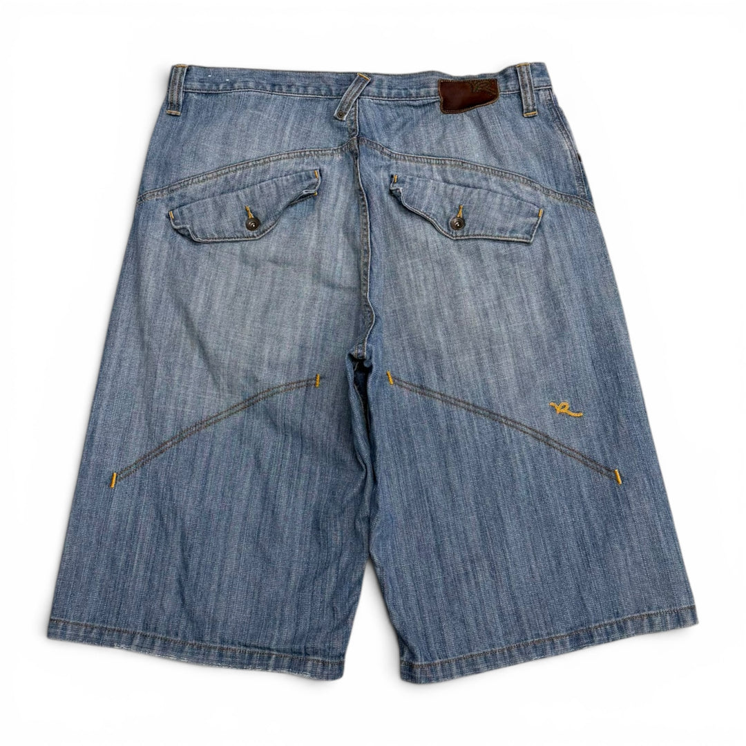 Vintage Roca Wear 90's Baggy Denim Shorts Blue (38")
