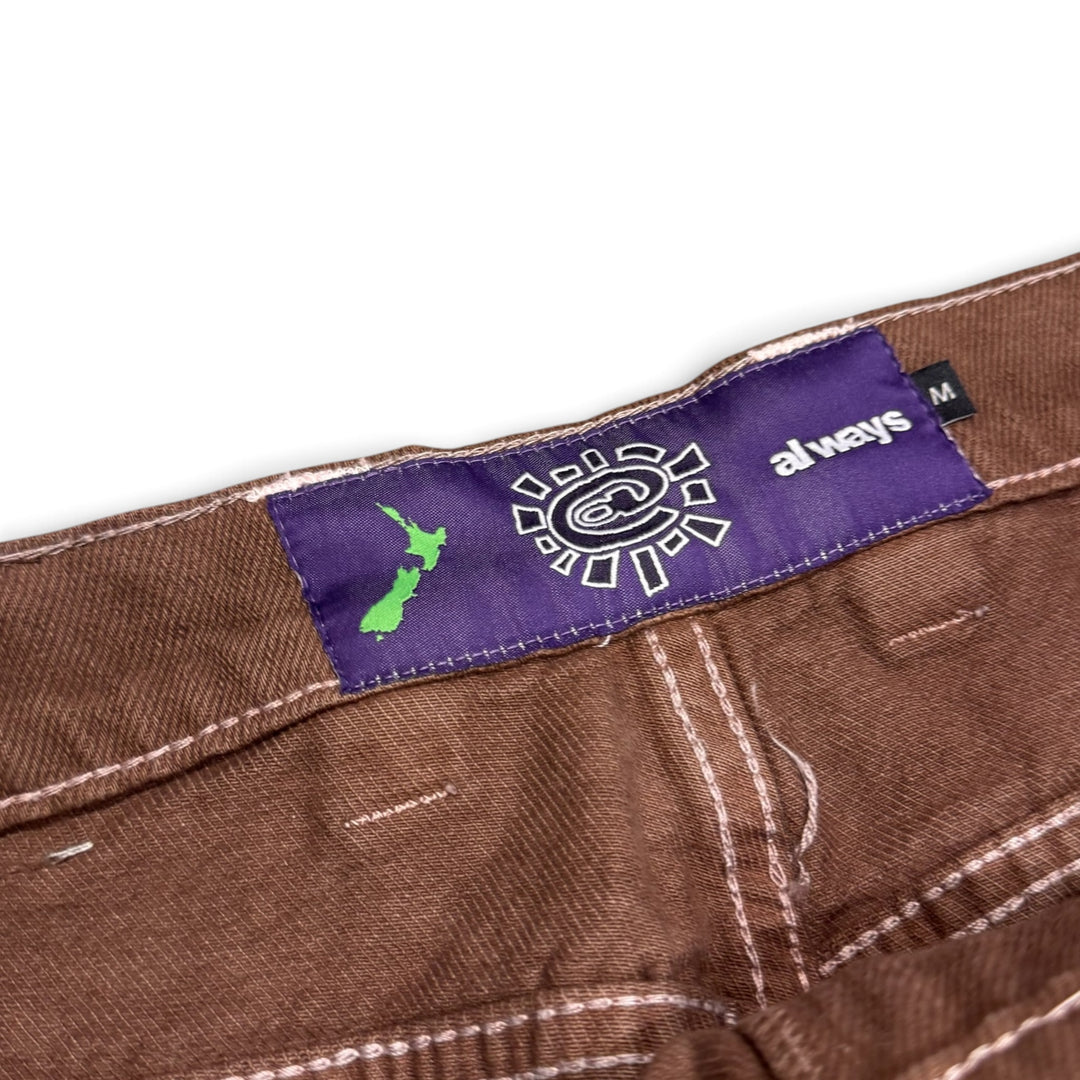 Always Do What You Should Do Brown Denim Trousers (M)