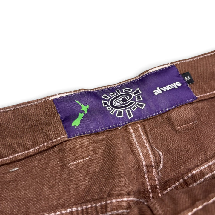 Always Do What You Should Do Brown Denim Trousers (M)