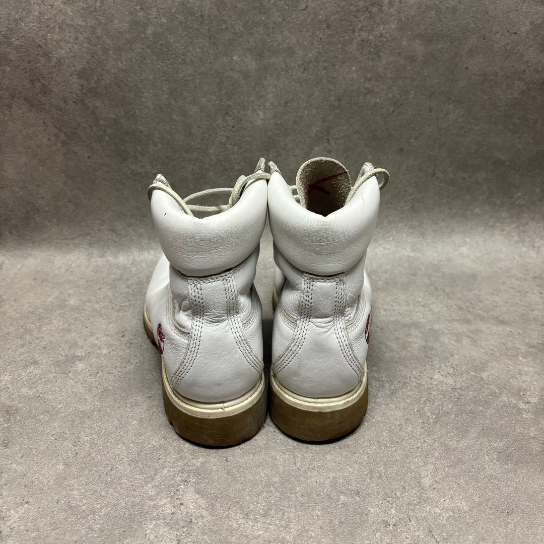 Vintage Timberland White Leather Boots (UK8)