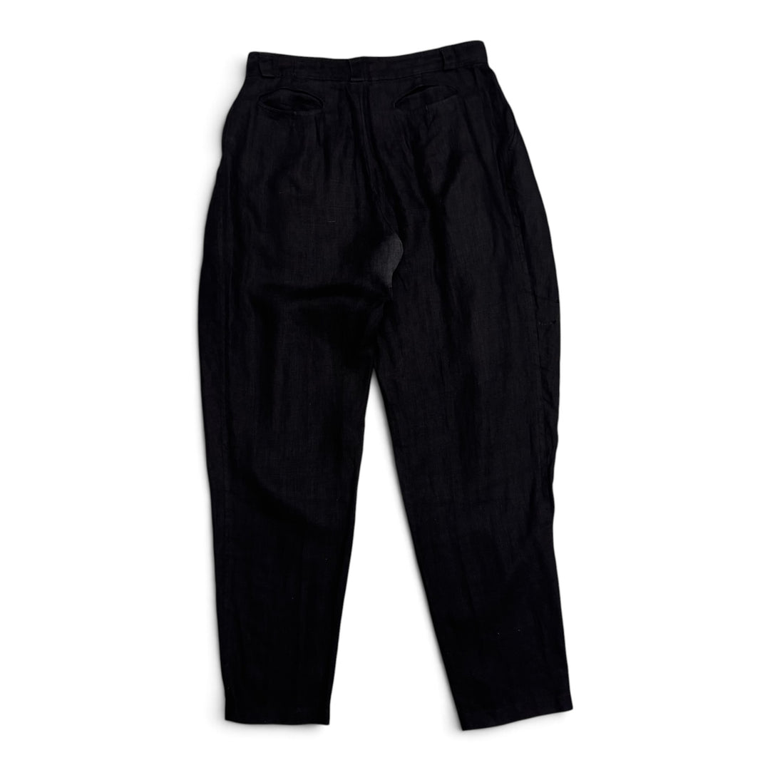 Vintage Workers For Freedom Black Linen Trousers (XL)