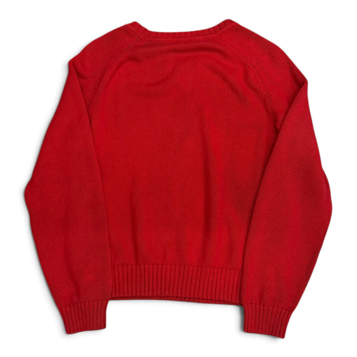 Vintage Burberry Red Crew Neck Knitted Jumper (M)