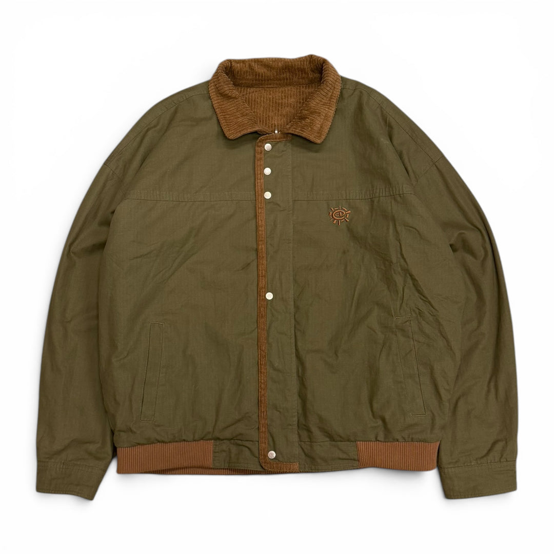 Always Do Brown & Khaki Reversible Corduroy Jacket (XL)
