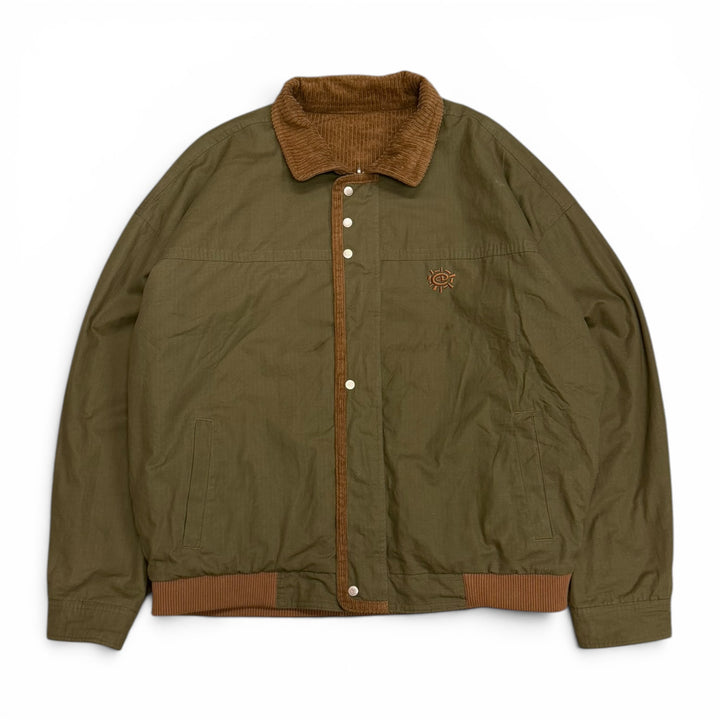 Always Do Brown & Khaki Reversible Corduroy Jacket (XL)