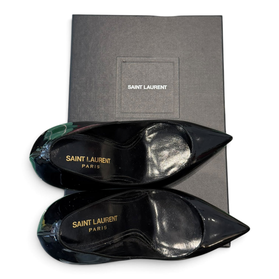 Saint Laurent Opyum Black Patent Leather Heels