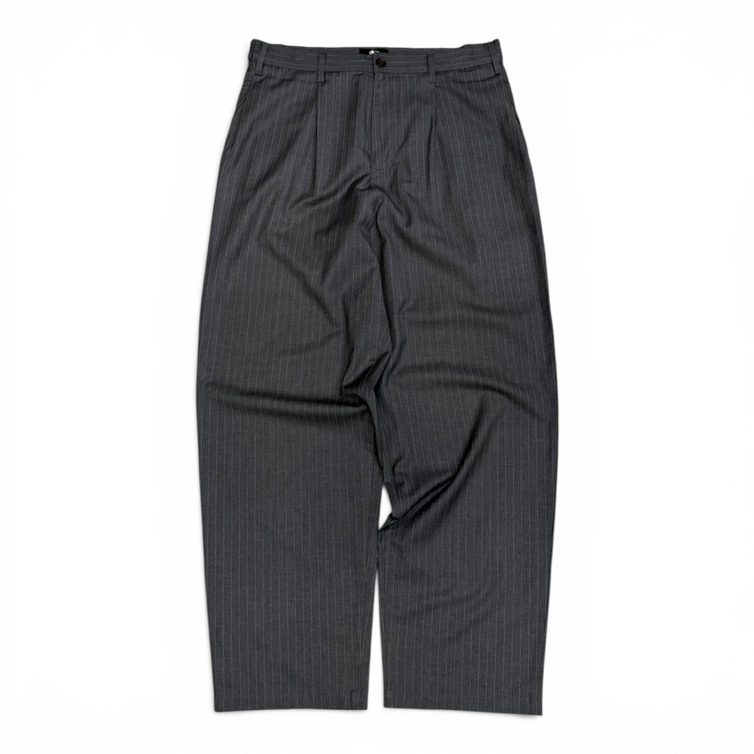 Stussy Striped Volume Pleated Trousers Grey 34"