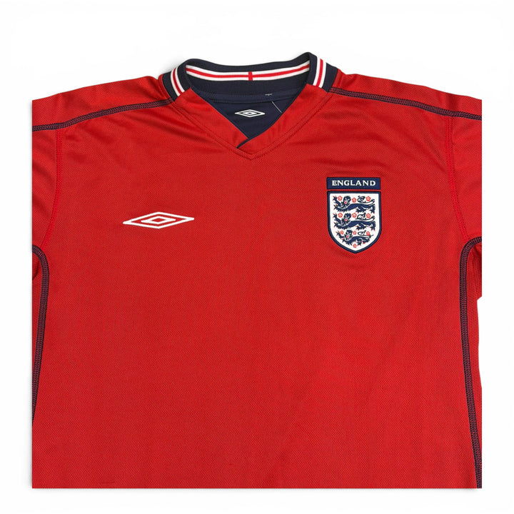 2004 Vintage England Umbro Reversible Navy & Red Football Shirt (M)