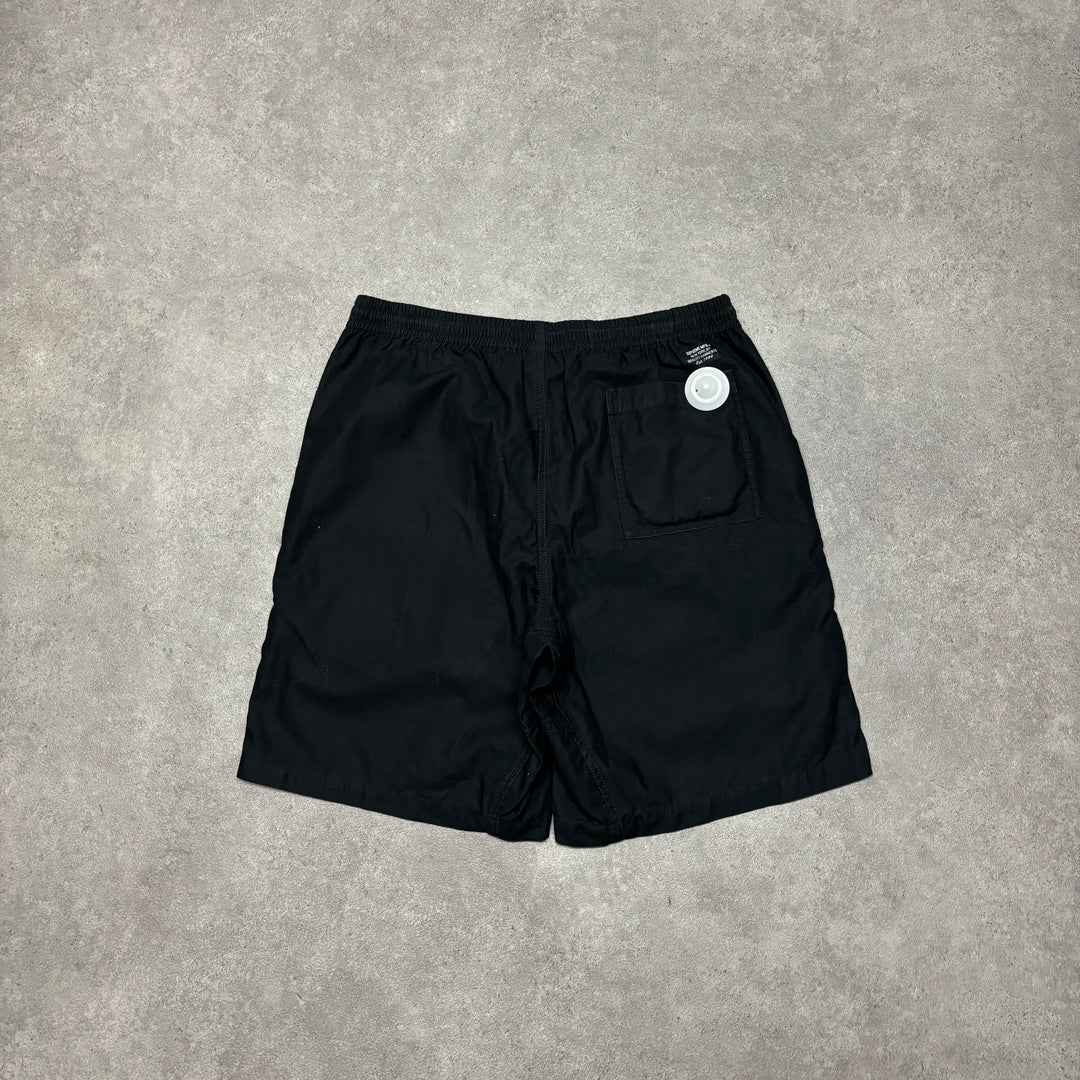 Supreme Black Elastic Waist Shorts (M)