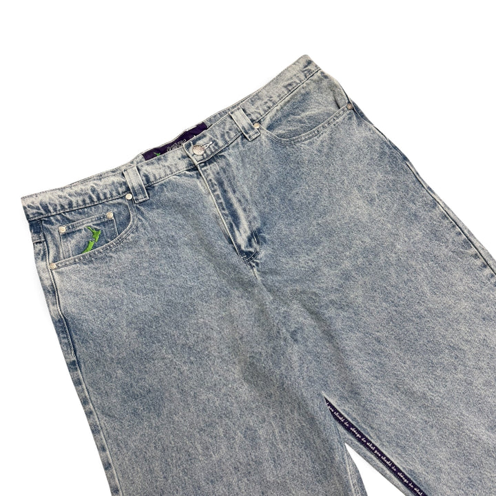 Always Do What You Should Do Light Blue Denim Trousers (L)