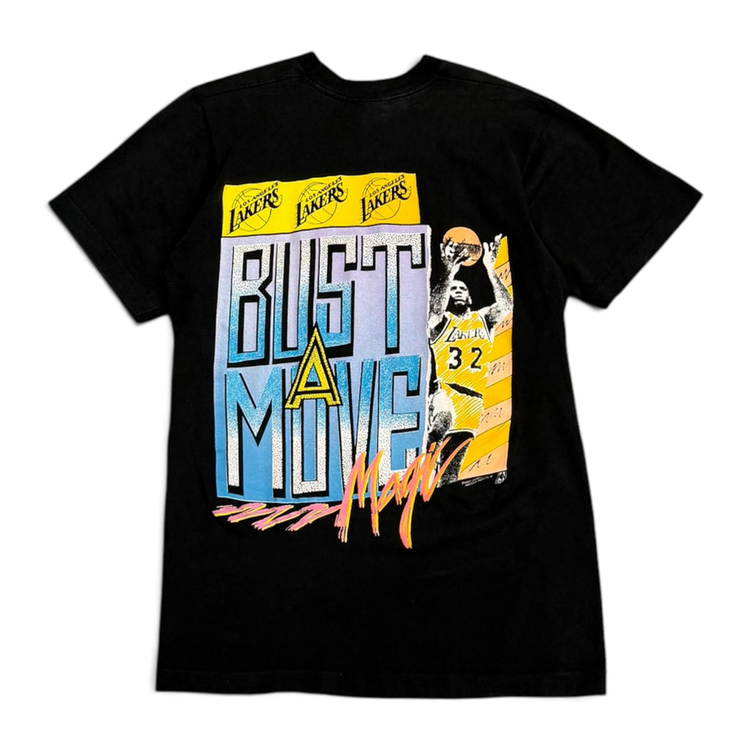 Vintage 90's Los Angeles Lakers Graphic T shirt Black (M)