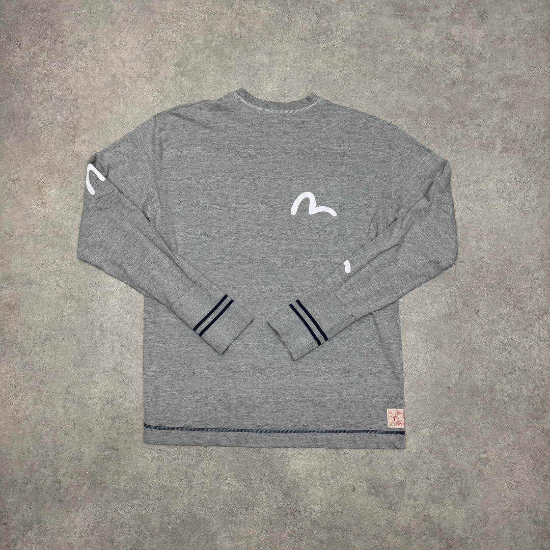 Evisu Grey Pocket Longsleeve T-Shirt (L)