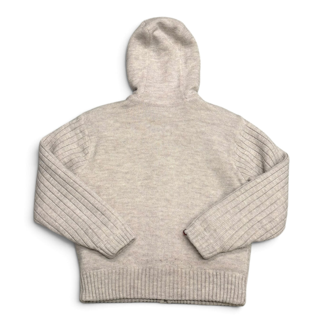 Vintage Schott Fleece Lined Zip Up  Hoodie Beige (XL)