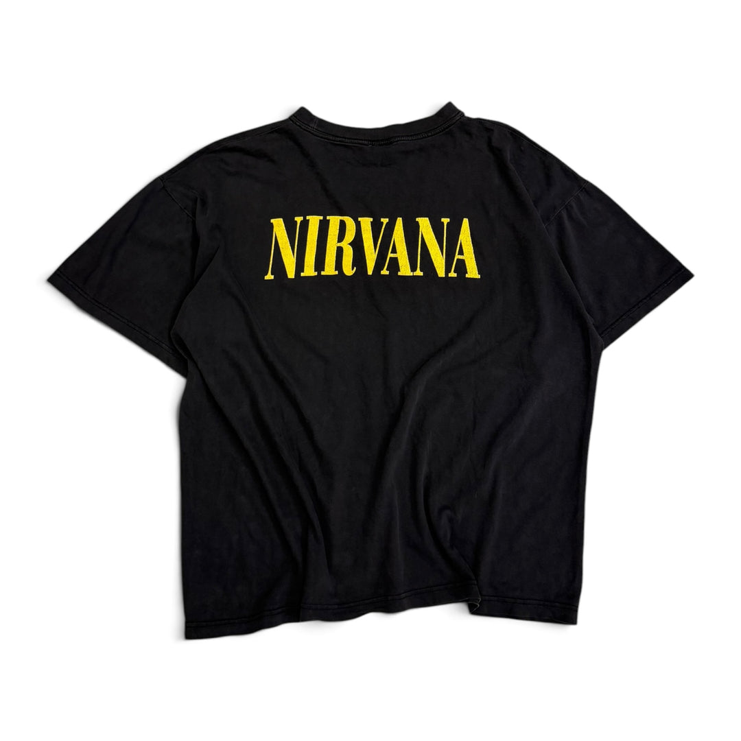 90's Vintage Nirvana Black Graphic T-Shirt (XL)