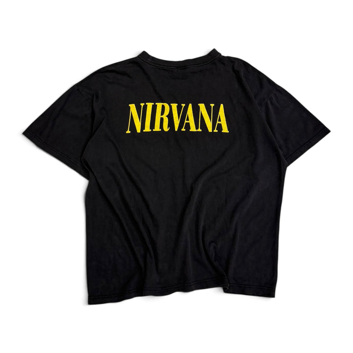 90's Vintage Nirvana Black Graphic T-Shirt (XL)
