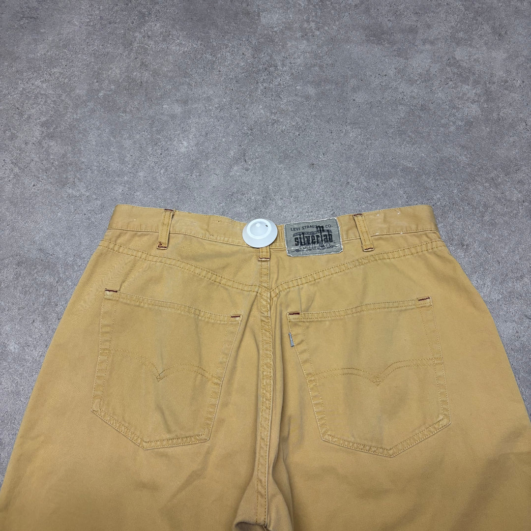 Vintage Levis Silver Tab Baggy Yellow Shorts (34)