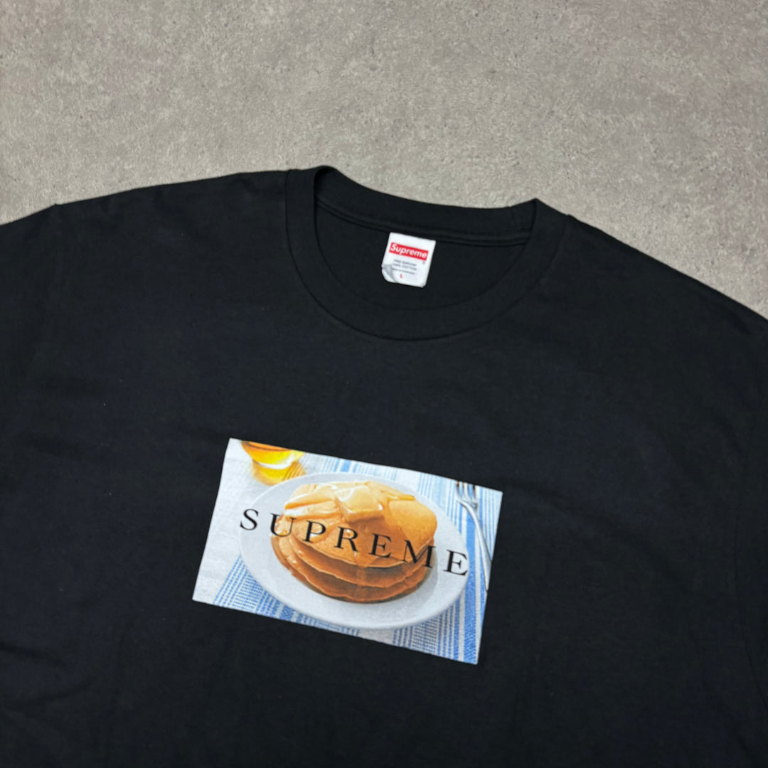 Supreme Black Pancake Graphic T-Shirt (L)