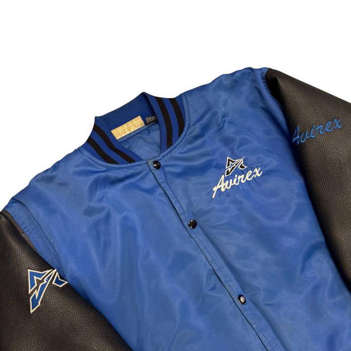 Vintage Avirex Blue & Black Varsity Jacket (S)