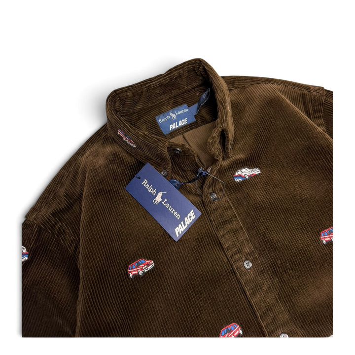 Palace x Polo Ralph Lauren Brown Corduroy GTI shirt (M)