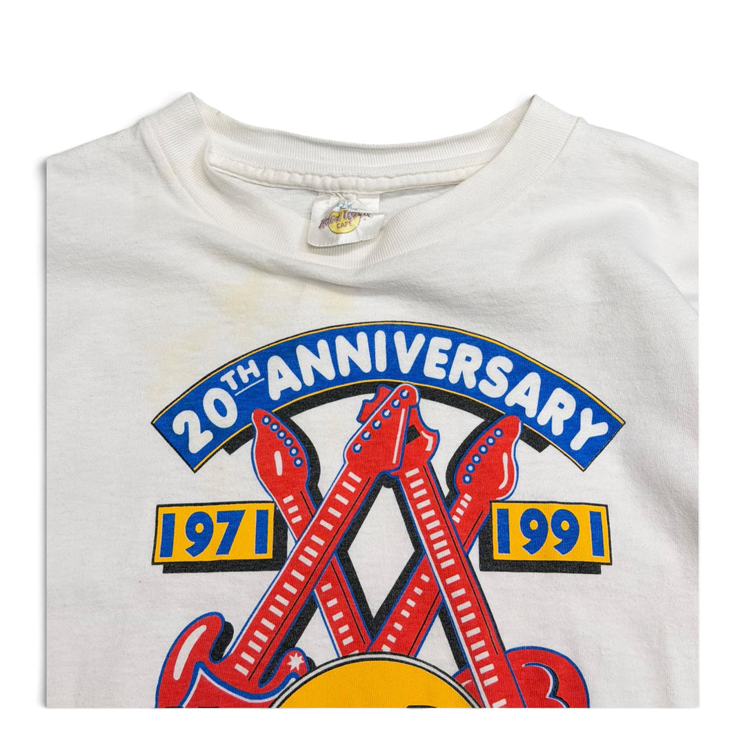 Vintage 20th Anniversary Hard Rock T shirt White (L)