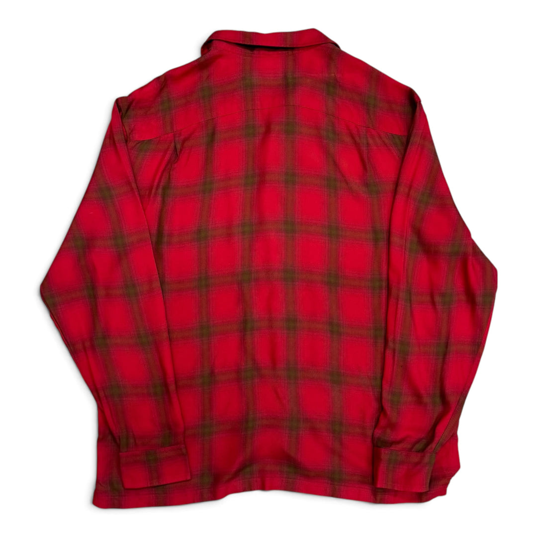 Supreme Shadow Plaid Rayon Magenta Shirt (M)